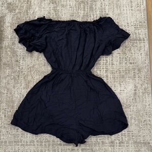 Navy Blue off the shoulder romper
